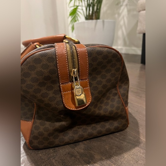 Celine Vintage Travel Bag in Macadam leather - Picture 4 of 9